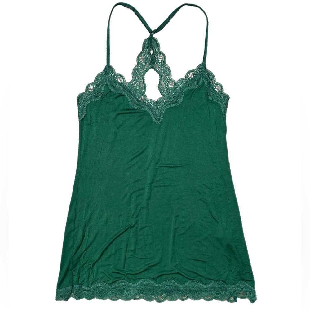 Avidlove Lace Trim Green Camisole Slip